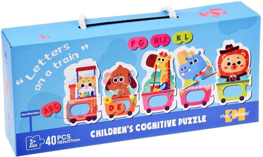 Jokomisiada Puzzle Educativ Tren Animale Învățare Alfabet 40 Piese Za5751