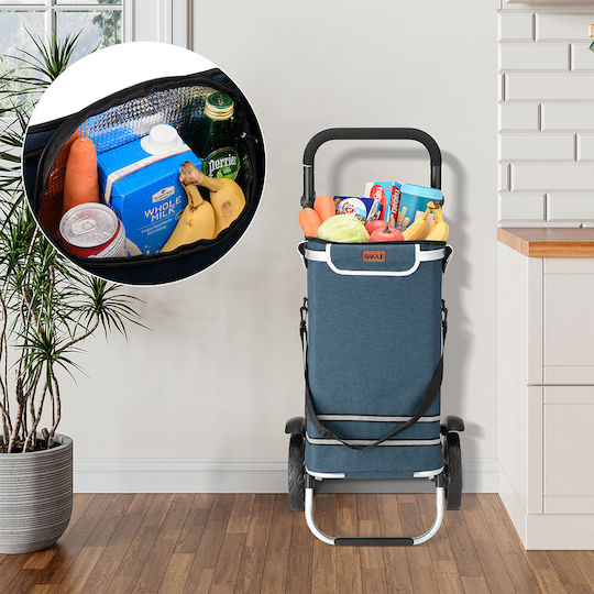 Shopping Trolley Blue 56lt