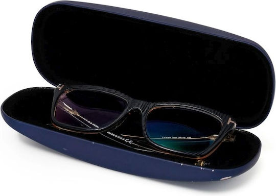 Legami Milano Stars Hard Eyeglass Case with Magnetic Closure Navy Blue