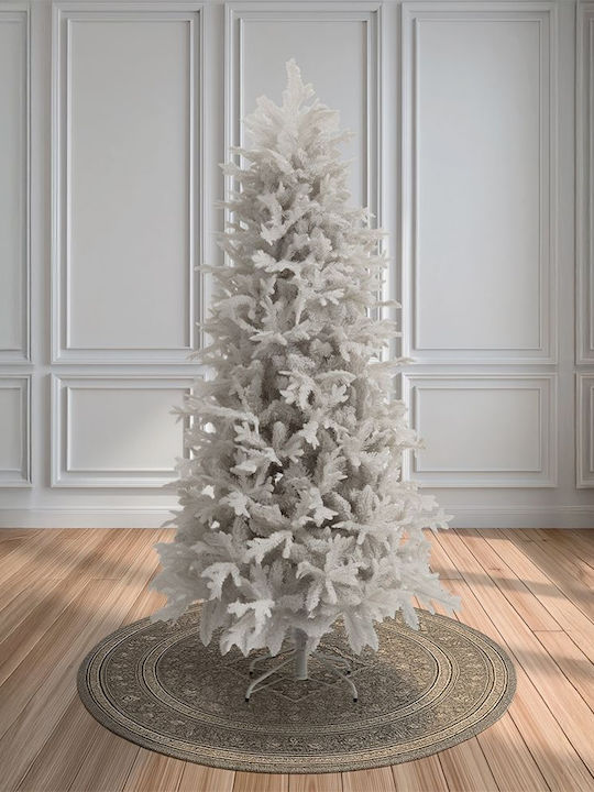 Weihnachtsbaum White Flocked Beschneit 270cm mit 3837 Zweige Weiß