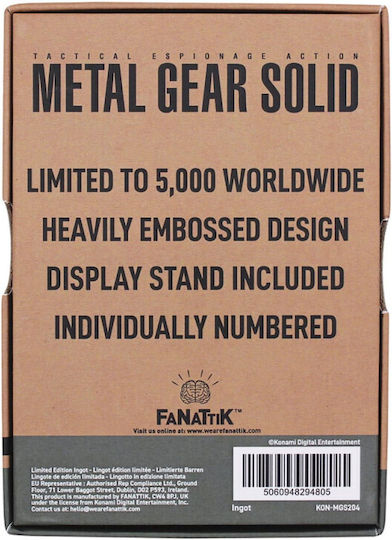 Metal Gear Solid 2 Ingot Snake Ediție Limitată
