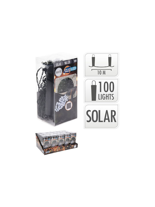 Λαμπάκια LED 10μ. Λευκά Ηλιακά σε Σειρά