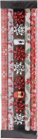 Koopman Christmas Wrapping Paper for Gift Red 13pcs