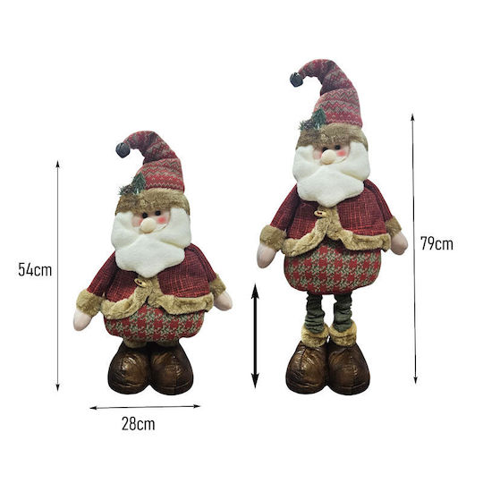 Decorative Fabric Santa Claus Adjustable Height 54–79cm