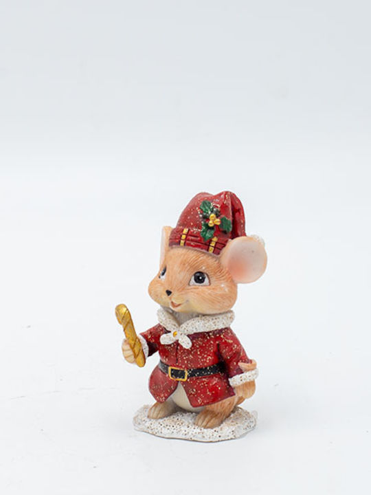 Eurolamp Christmas Plastic Figure Little mouse Red Height 8cm
