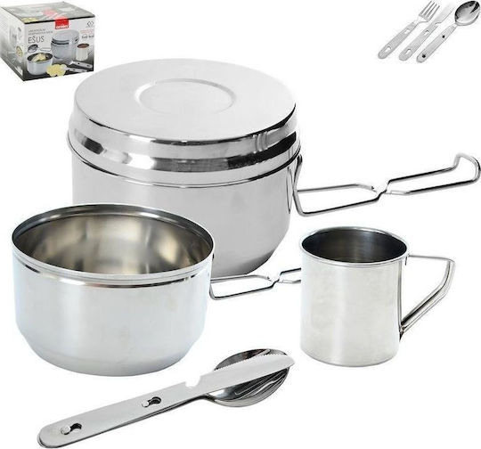 Orion Vas pentru Camping 0.3lt 7buc Set recipiente pentru mâncare din oțel inoxidabil