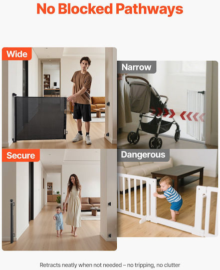 Vevor Διαχωριστικό Σκύλου σε Μαύρο Χρώμα