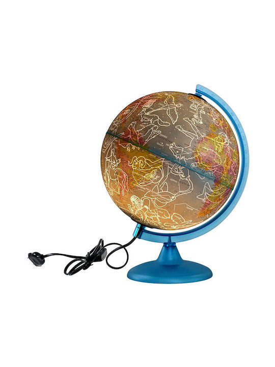 Illuminated Globe Nova Rico 25cm Geophysical Political Greek
