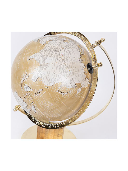 Υδρόγειος Σφαίρα Μεταλλική 752-19025 23x23x35cm Gold Estheti Home Μέταλλο