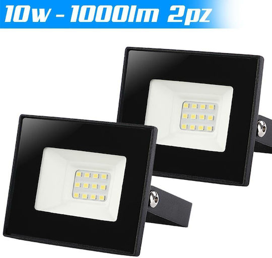 Bakaji Waterproof LED Floodlight 10W Cold White 6500K IP65