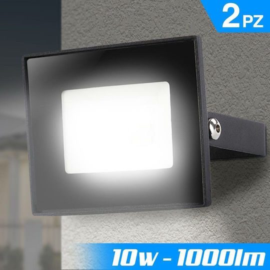 Bakaji Waterproof LED Floodlight 10W Cold White 6500K IP65