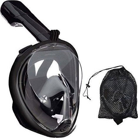 Roger Full Dry Diving Mask Full Face Black
