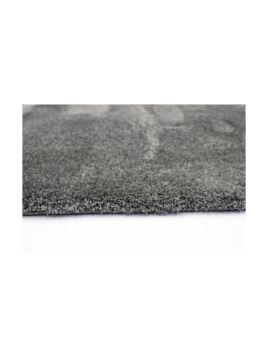 Balsan Veloute Cozy 1820 Shaggy Microfiber Bedroom Rugs Set Dark Grey P620636 3pcs