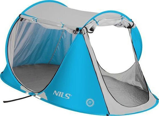 Nils NC3043 Camping Tent Pop Up Blue 3 Seasons for 2 People 220x120x95cm