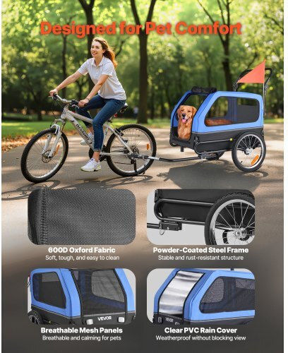 Vevor Cosul pentru transport câine până la 40kg Albastru