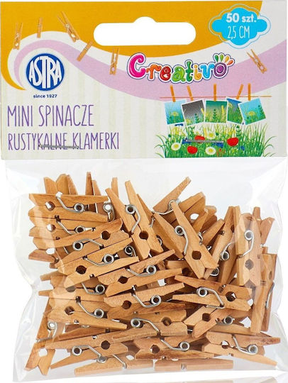Set 50 Mini Decorative Pliers Wood Brown