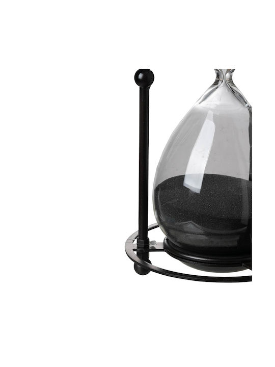 Artekko Dekorative Bürosanduhr aus Glas 15.8x15.8x33cm in Schwarz Farbe