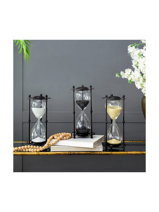 Artekko Office Hourglass Decoration from Metallic 15.8x15.8x33cm in Black color