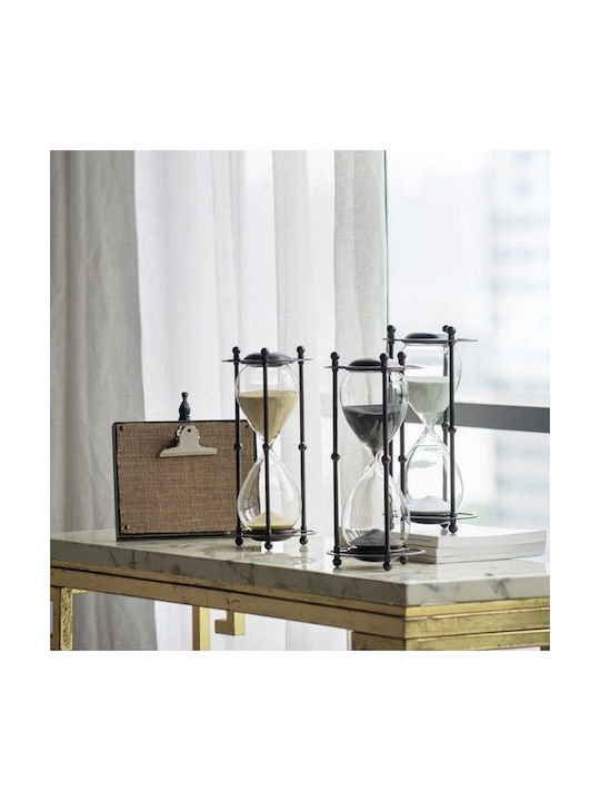 Artekko Office Hourglass Decoration from Metallic 15.8x15.8x33cm in Black color