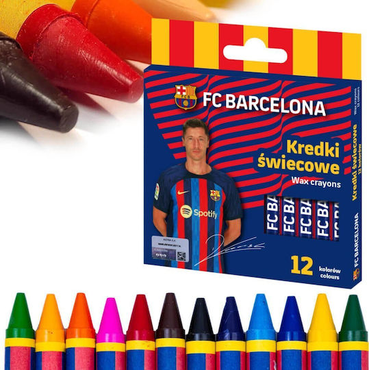 Wachsmalstifte 12 Farben FC Barcelona Astra