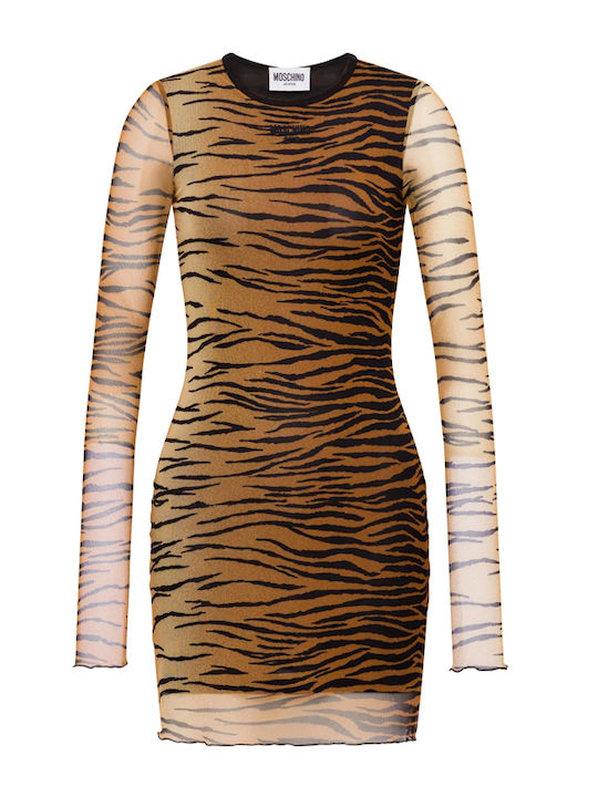 Mini Dress Black-Beige