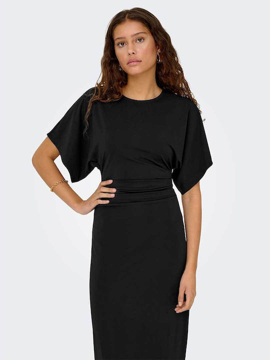 Maxi Φόρεμα Κοντομάνικο Black
