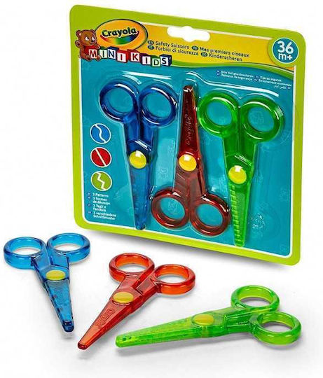 Crayola Детски Ножици За Crafts с Метално Остриe Червено 3 Бройки