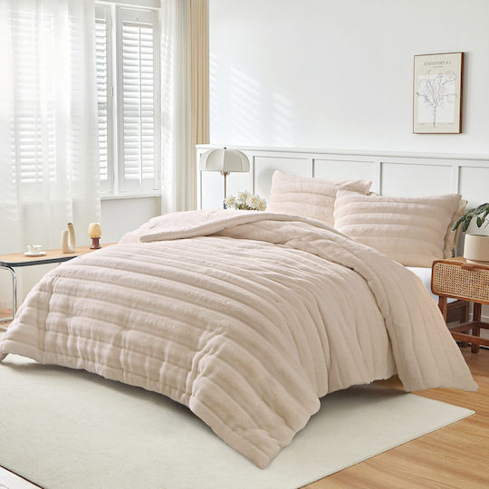 Liolios Home Duvet Cover Semi-double 180x240cm Volcano Taupe