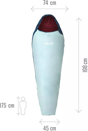 Millet Active 600d Schlafsack W Sommerlicher Schlafsack Reißverschluss Rechts D Damen Mic1169-n8713d Waterfall