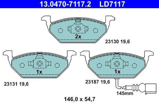 Bremsbeläge Audi A2 8z0 Ate 13047071172