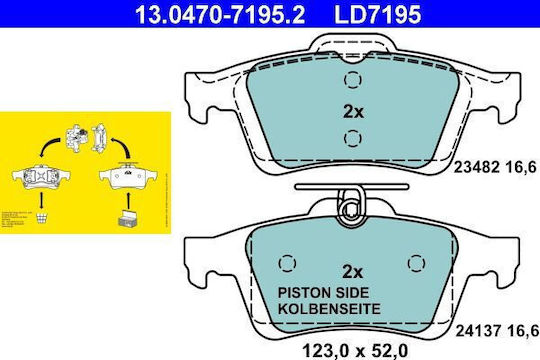 Ford C-max Dm2 Ate Brake Pads 13047071952