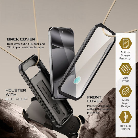 Supcase Unicorn Beetle Pro Back Cover Silicon 2mm Negru (Google Pixel 10 / 10 Pro)