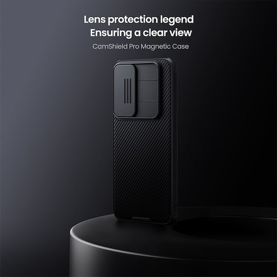 Nillkin Camshield Pro Magnetic Umschlag Rückseite Kunststoff / Silikon Schwarz (Galaxy S25 FE)