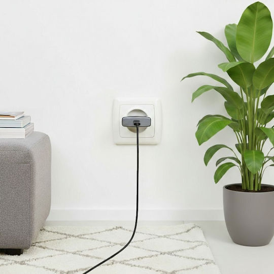 Forcell Charger Without Cable GaN with USB-C Port 35W Power Delivery / Quick Charge 4.0 Blacks (F-Energy Ultra Slim)