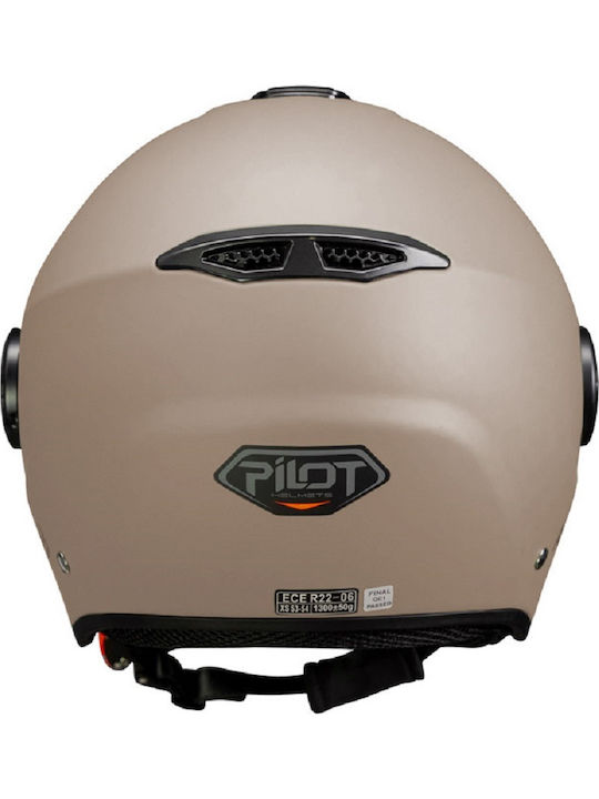 Pilot Fly SV White Motorcycle Helmet Jet ECE 22.06 1300gr with Sunvisor