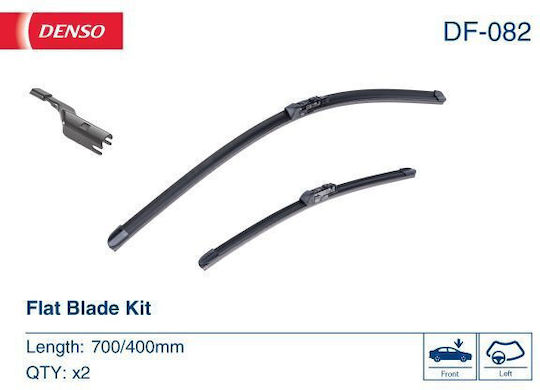 Denso Wiper Blades Front Set 2 Pieces Flat Blades 700/400mm Toyota Prius Prius Plug-in 09.15 Jointless Frame-free