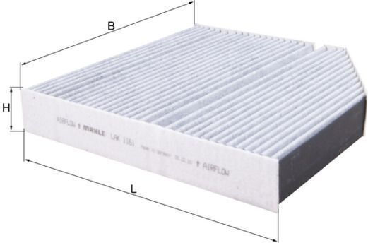 Mahle Original Activated Carbon Car Cabin Air Filter A2058350147 Lak1161