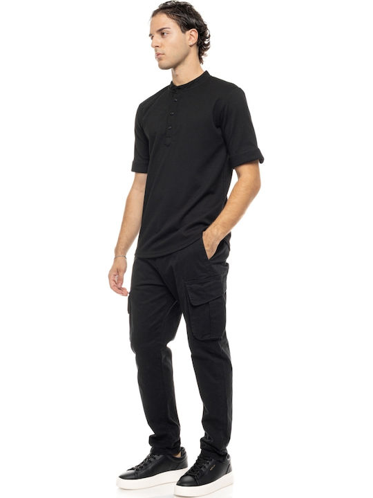 Cover Trousers Cargo Elastic in Loose Fit Black
