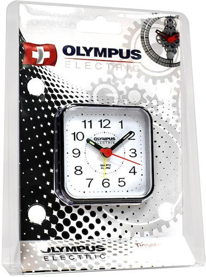 Olympus Αθόρυβο Επιτραπέζιο Ρολόι με Δείκτες με Ξυπνητήρι Πολύχρωμο OL-883