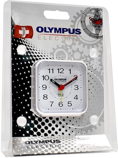 Olympus Αθόρυβο Επιτραπέζιο Ρολόι με Δείκτες με Ξυπνητήρι Πολύχρωμο OL-883