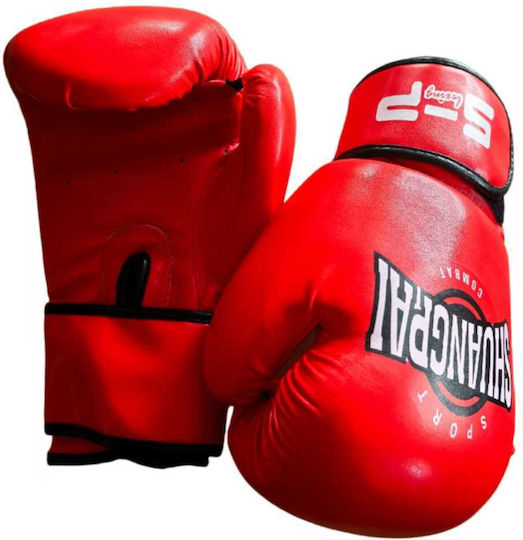 Boxing Gloves made of Synthetic Leather for Match Red