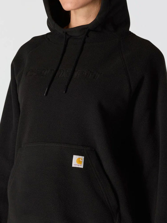 Lang Damen Sweatshirt Kapuzen Black