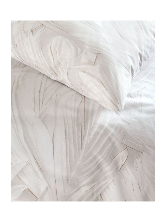 Rythmos Palm Set Coverlet Single Cotton Beige 160x240cm 2pcs