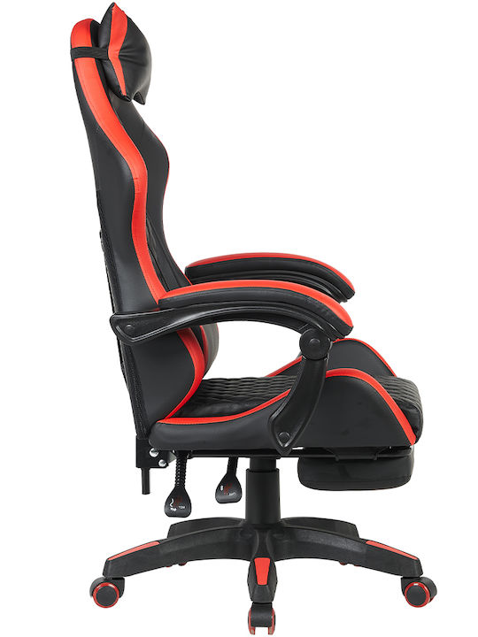 Bakaji 02842865 Gaming Stuhl mit Fußstütze Rot