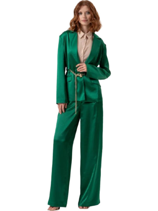 Fracomina Long Women's Blazer Emerald