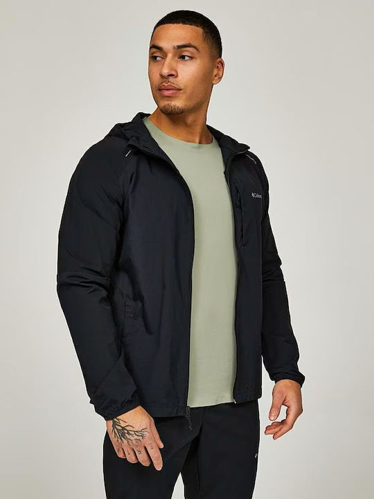 Men's Cardigan with Hood Black
