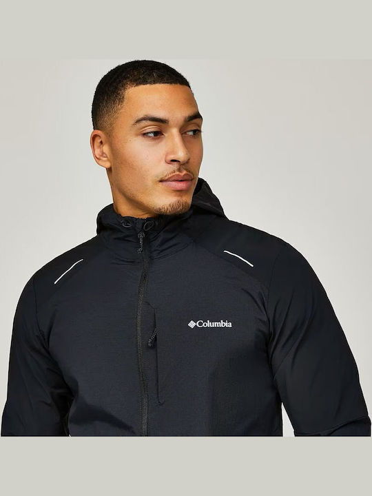 Men's Cardigan with Hood Black
