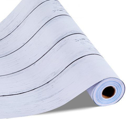 Vevor Self-Adhesive Wallpaper 45cm X 12m White Wood Texture Waterproof Bzccbzjkd404rnwrj001v0