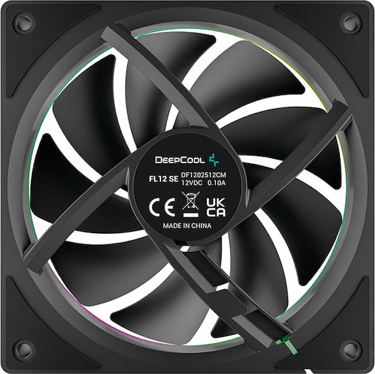Deepcool FL12 3 in 1 Case Fan 120mm 1900rpm 50.74cfm with ARGB Lighting and 4-Pin PWM Connection 3pcs