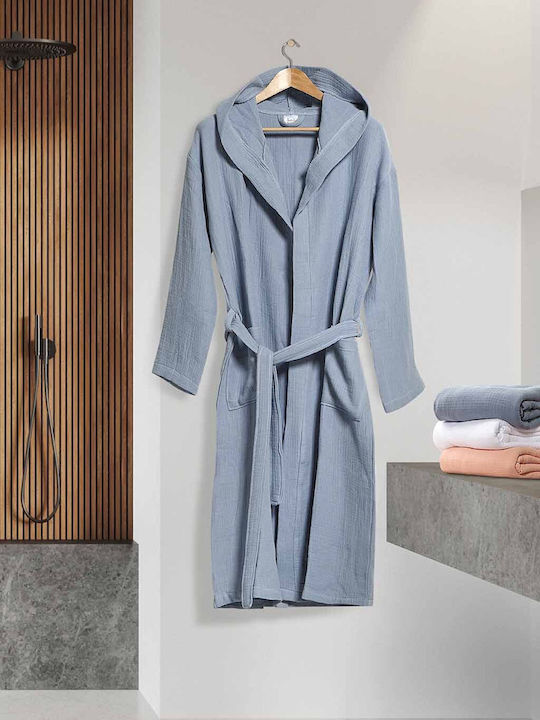 Aigaion Bathrobe with Hood Denim 220gr/m²